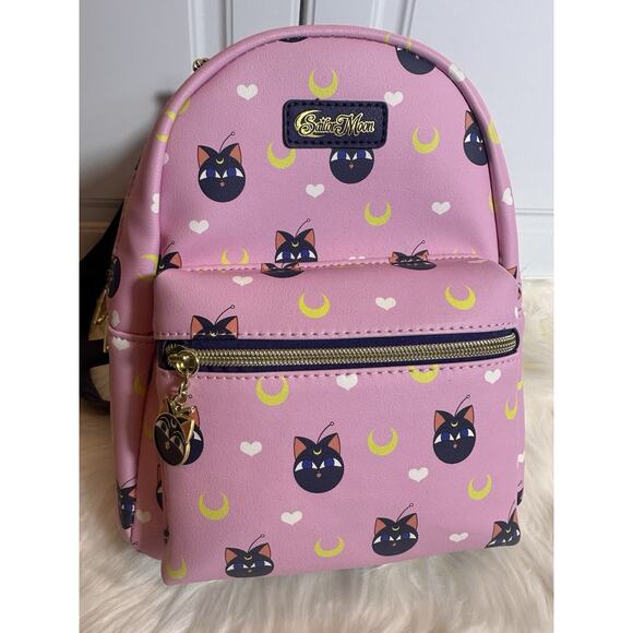 New: Sailor Moon Loungefly Luna Mini Backpack - Picture 3 of 9